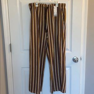 Kick flare striped pants